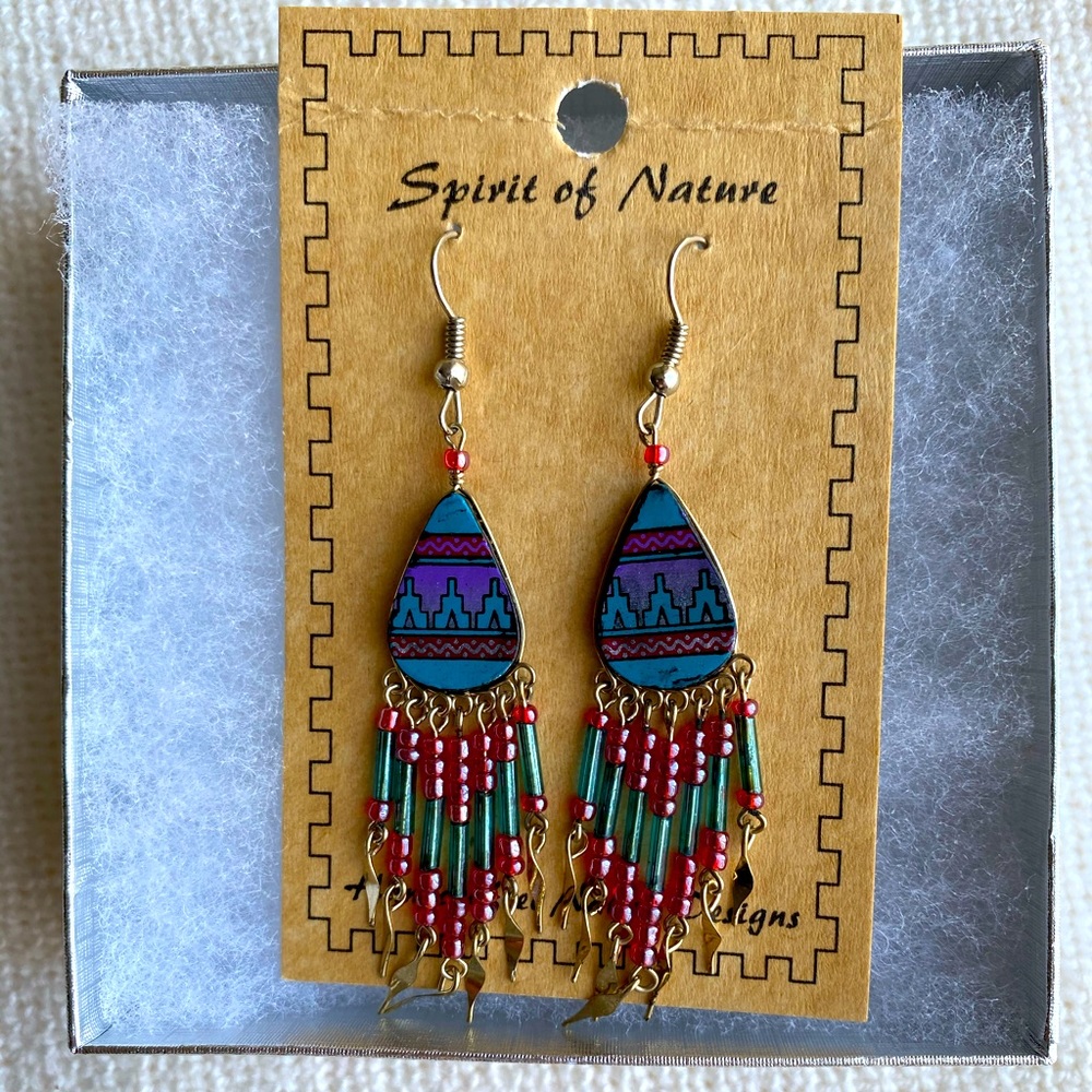 Spirit of nature earrings, native American design